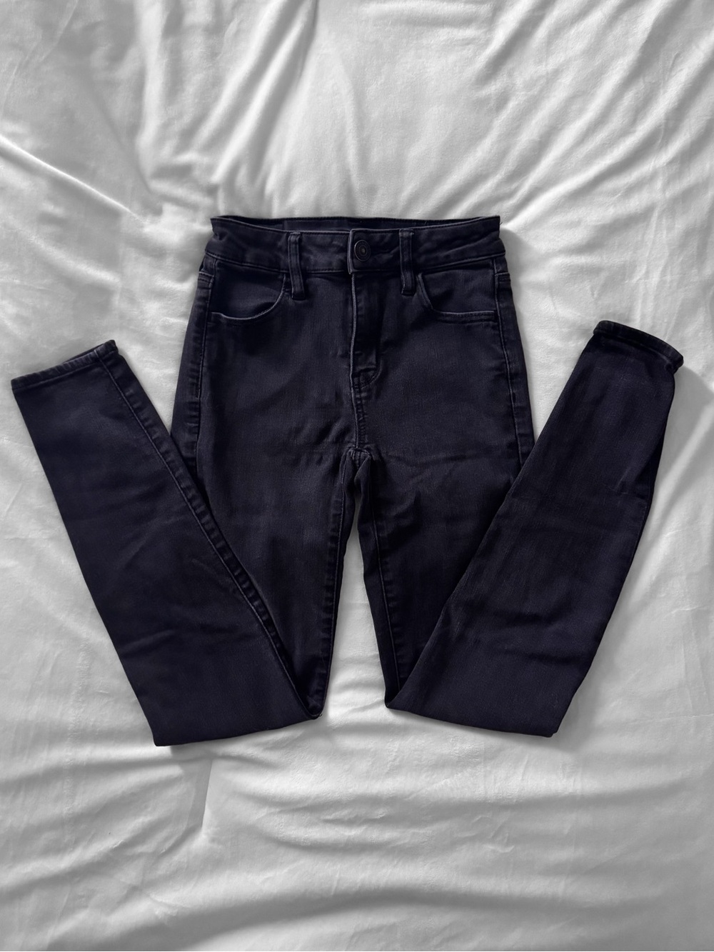 American Eagle Black Mid Rise Skinny Jeans Size 26